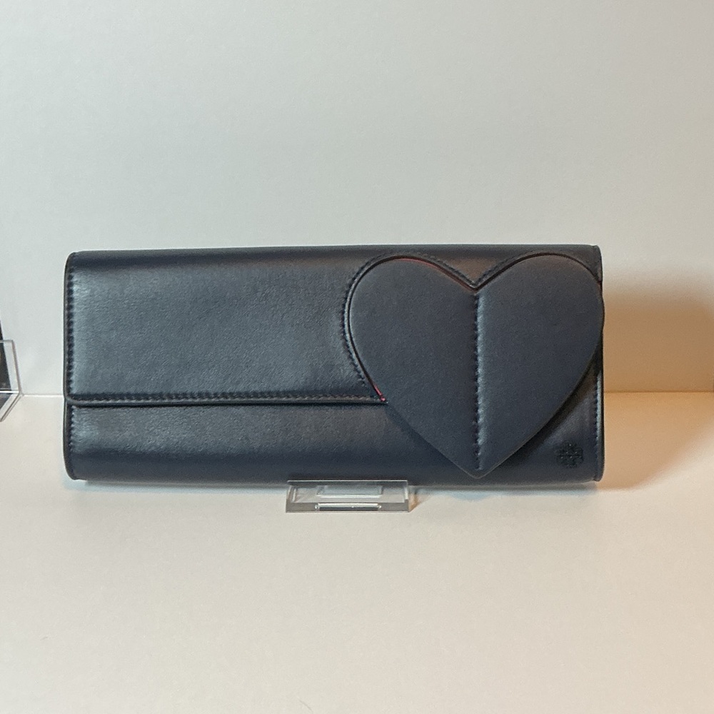 Tory Burch Leather Heart Clutch
